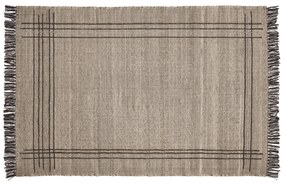 Kave Home - Tappeto Eneo con frange beige e marron 160 x 230 cm