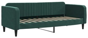 Letto da giorno verde scuro 80x200 cm in velluto