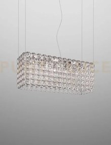 Giogali sospensione r1b cristallo argento e cromo lucido 10 luci at...