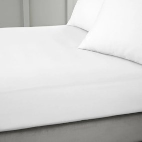 Lenzuolo con angoli bianco in raso di cotone 185x200 cm Cotton Sateen – Bianca