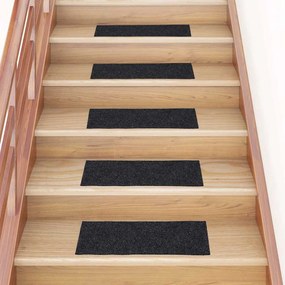 Tappetini Per Scale Autoadesivi 30pz Grigi 60x25cm Rettangolare /