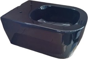 Vaso WC sospeso OLYMPIA CERAMICA tutto evo nero lucido, sedile escluso P 53 x L 36 x H 42 cm