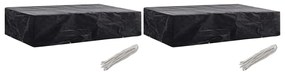 Coperture Arredi Giardino 2 Pz 8 Occhielli 218x77x55 Cm /