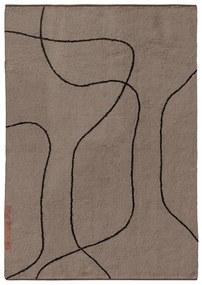 Tappeto marrone in cotone lavabile 140x200 cm Shadow – Mette Ditmer Denmark