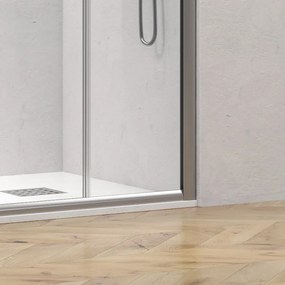 Box doccia 90x170 telaio argento opaco doppio scorrevole | KE-6000A - KAMALU