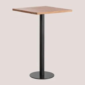 Tavolo alto quadrato in legno di acacia Macchiato ↔︎ - Sklum