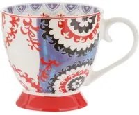 Tazza tè etnica rossa in New Bone China, 450 ml