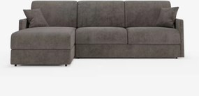 Tommy Divano Letto con penisola contenitore - design minimal e sfoderabile in tessuto smacchiabile simil cotone T33
