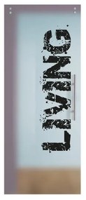 Anta per porta scorrevole Living in vetro nero, L 88 x H 215 cm spessore 10 mm, apertura sinistra