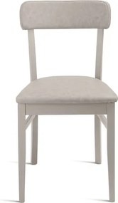 Sedia in ecopelle Ghiaccio con struttura in legno LIPSIA 2 sedie