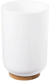 Aqualine - Porta spazzolino SNOW bianco/bambù