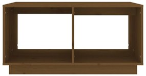 Tavolino da salotto miele 80x50x40 cm legno massello di pino