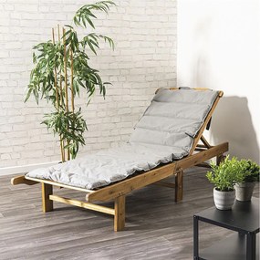Cuscino Outdoor Imbottito Idrorepellente per Lettino da Esterno 60x180 cm in Poliestere e Policotone Ecrù...