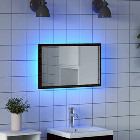 Specchio Da Bagno Con Luci Led Rovere Nero 60x8,5x37 Cm /