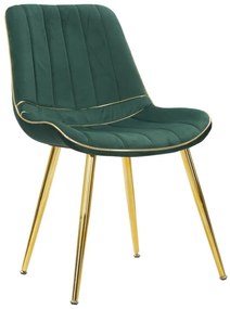 Set di Sedie Paris Verde e Oro - 2 Pezzi 51x59x79 cm