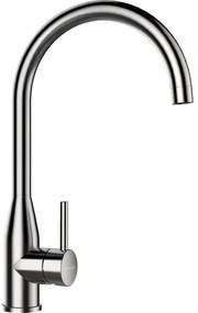 Rubinetto da cucina a collo di cigno Kavus acciaio inox argento cromato SCHOCK