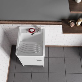Mobile Lavatoio in PVC 45x50x85cm 1 Anta Forlani Honest Bianco...