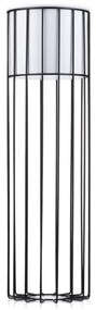 Vaso da fiori in metallo LOFT 70x20 cm nero/bianco