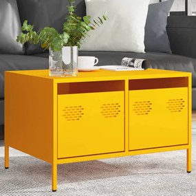Mobile tv giallo senape 68x50x43,5 cm acciaio laminato a freddo