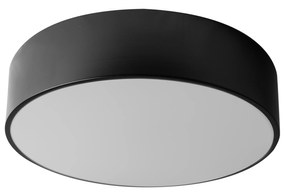 Lampada Plafoniere 30cm Rotonda Nero Da Soffitto app640-3c