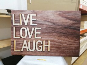 Stampa su tela – Con parole - Live Love Laugh