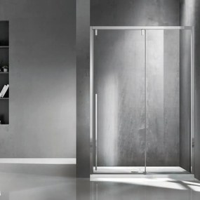 Kamalu - porta doccia scorrevole 150cm vetro 8mm altezza 200h | ksa4000