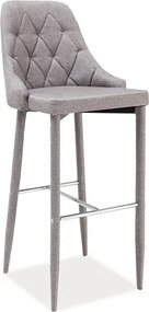 Sgabello da bar Trix H-1 grigio – 46×42×109 cm