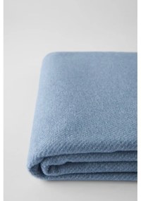 Plaid blu con basi di cotone, 140 x 180 cm Plain - Euromant