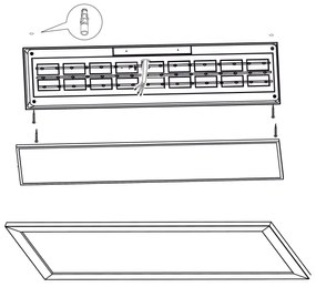 Eglo 99476 - Plafoniera LED PIGLIONASSO LED/32W/230V 345x1245 mm