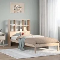 Letto Libreria senza Materasso 90x200 cm Legno Massello Pino 3321581