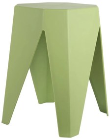 Sgabello verde in plastica Cherish – Leitmotiv