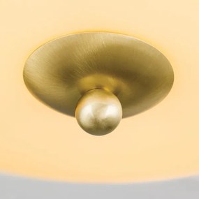 Orion DL 7-674 - Plafoniera LANDHAUS 3xE27/60W/230V diametro 35 cm ottone/beige