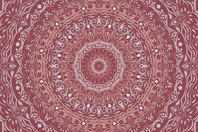Carta da parati – Mandala in stile vintage in tonalità rosa