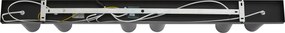 Plafoniera moderna nera 102 cm 6 luci regolabile - Renna