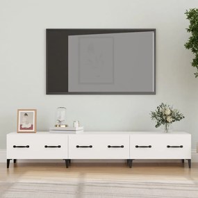 Mobile Porta TV Bianco 150x34,5x30 cm in Legno Multistrato