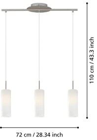 EGLO 85978 - Lampada a sospensione TROY 3 3xE27/60W