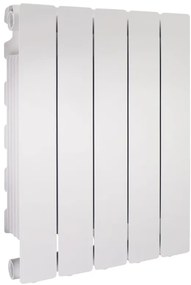 Radiatore acqua calda PRODIGE MODERN in alluminio, 5 elementi, interasse 500 mm, neutral white
