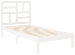 Giroletto bianco in legno massello 90x190 cm single