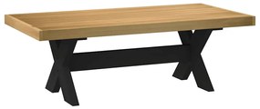 Tavolino Noaın Gambe A Forma Di X 120x60x40cm İn Legno Massello /