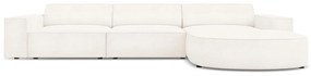 Divano angolare beige in tessuto bouclé (angolo destro) Jodie - Micadoni Home