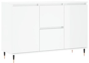 Credenza bianco lucido 104x35x70 cm in legno multistrato