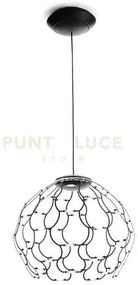 Lamoi lampadario a sospensione piccola nera d.40cm 2700k 5468lm 49w