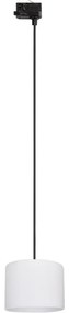 Lampadario a sospensione con filo Sistema ferroviario trifase TRACER 1xE27/15W/230V diametro 20 cm nero/bianco