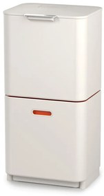 Bidone in acciaio beige per rifiuti differenziati 60 l Totem Max - Joseph Joseph