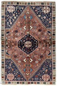 Shiraz Tappeto 100x150 Rosso (Iran) Annodato A Mano
