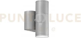 Applique biemissione jump silver 2 luci attacco gu10 ip44 6x11x16cm