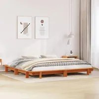 Letto senza Materasso Marrone Cera 180x200 cm in Legno di Pino 3302266