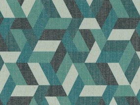 Unreal cuscini a fantasia geometriche in tessuto idrorepellente disponibile in diverse colorazioni verde acqua