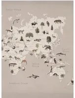 Rebel Walls Carta da parati panoramica Animal World - Pastel Pink