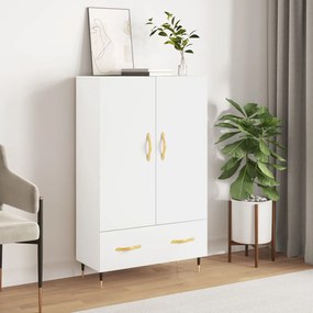Credenza Bianca 69,5x31x115 Cm İn Legno Multistrato /
